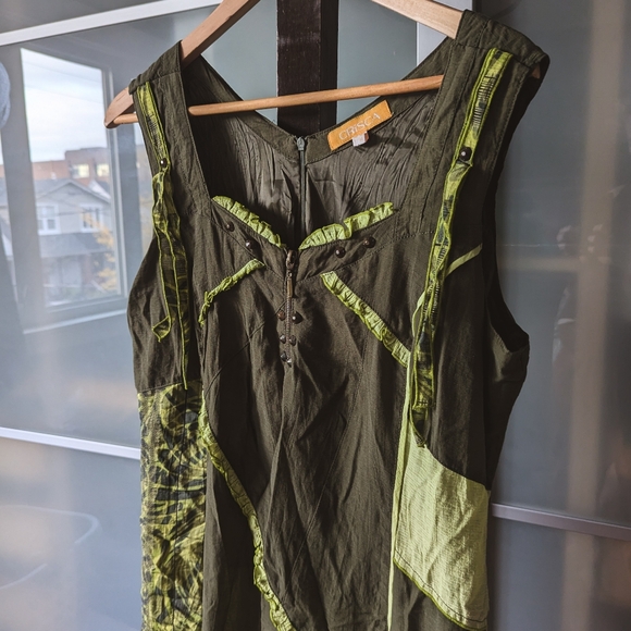 Pre-loved Bohemian Crisca Dress in greens German - size 44GB / 12US / Large - Picture 11 of 16